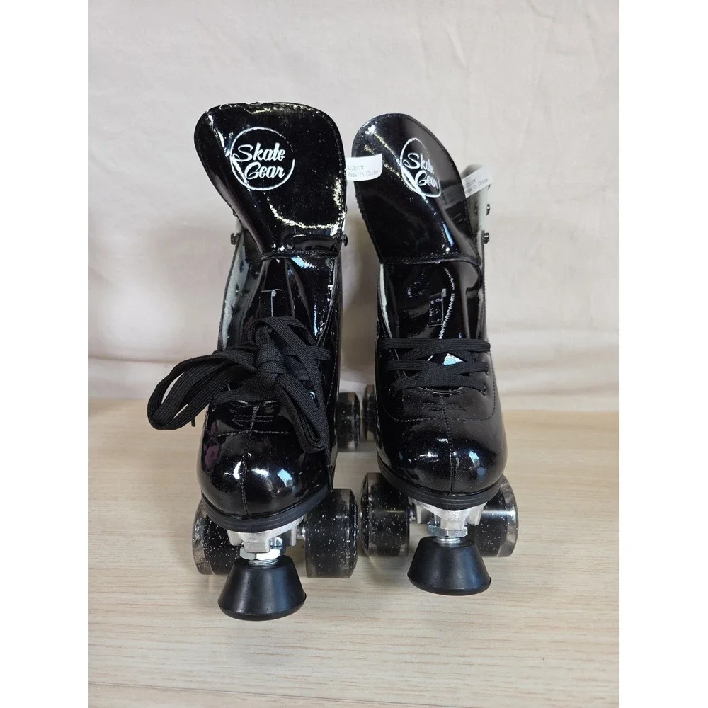 Skate Gear Black Glittery Roller Skates for Women Size 7